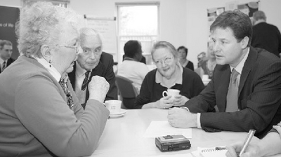 Clegg with pensioners