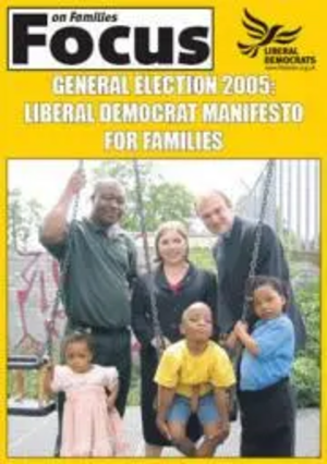 Cover of the Liberal Democrat General Election 2005 Manifesto for the Family (Families)