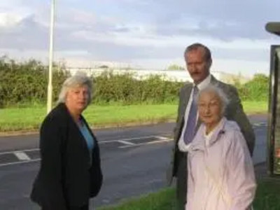 Waltham Abbey North East councillor Pat Brooks and Lib Dem campaigners Phil Chadburn and Christine Akers are concerned about the impact of yet more glasshouses north of Parklands near to residential areas.